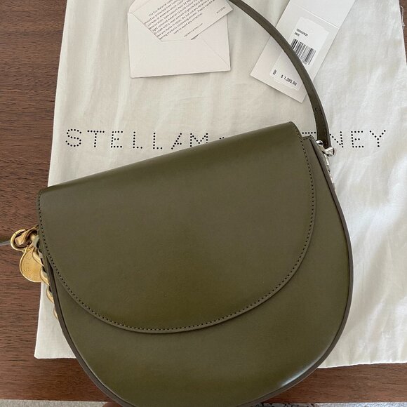 Stella McCartney Eco Alter Nappa Medium Frayme Khaki Bag - Picture 11 of 15